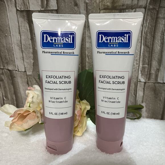 2 Pk - Dermasil Exfoliating Facial Scrub, Vitamin C & Niacinamide, 5 fl oz - Picture 1 of 2